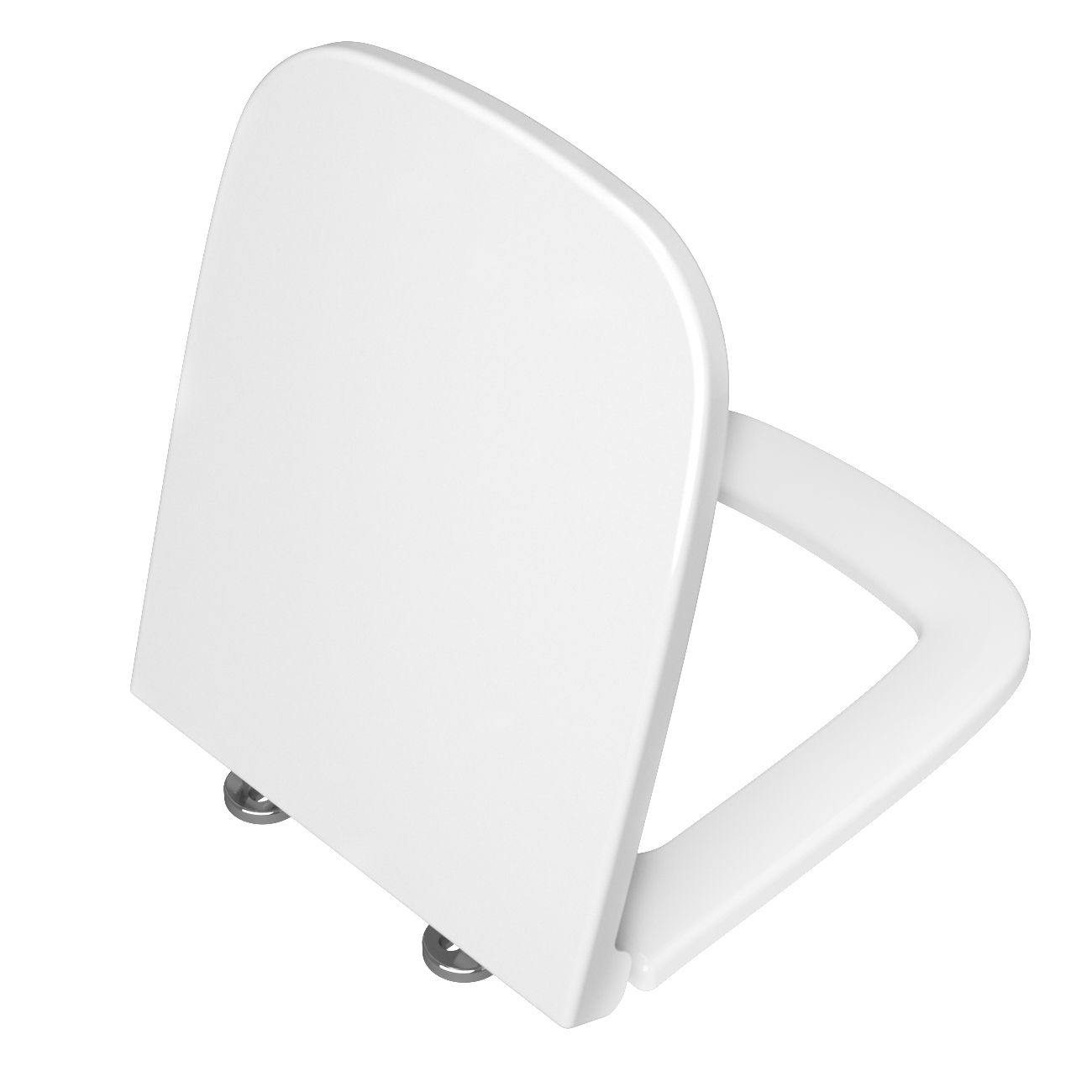 VitrA Bad WC-Sitz S20 36x44cm, eckig innen/außen, weiß hochglanz, mit Absenkautomatik und Schnellverschluss