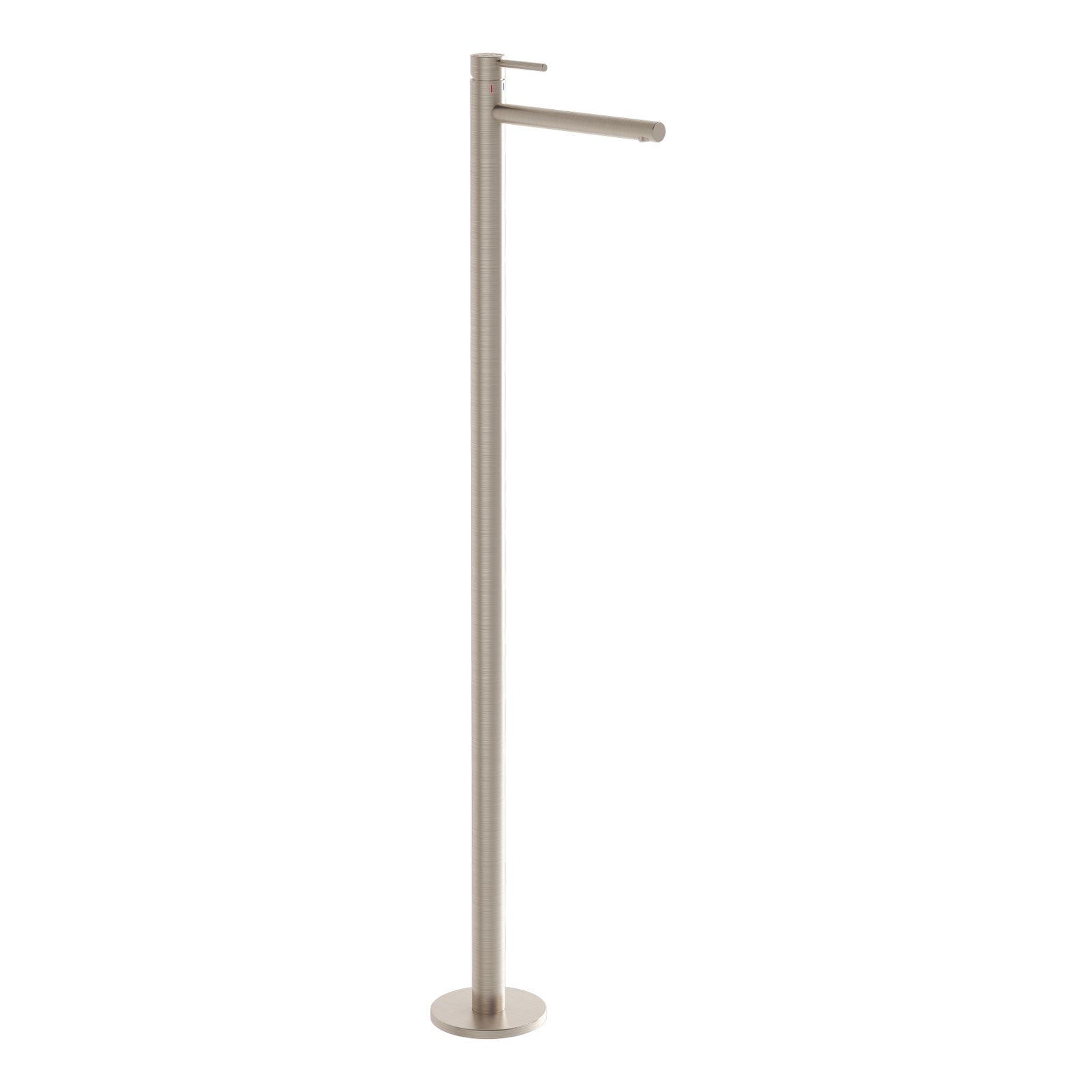 VitrA Bad Waschtisch-Einhebelmischer Origin Höhe Auslauf 1006mm, Bodenmontage, ohne Ablaufgarnitur, Nickel gebürstet