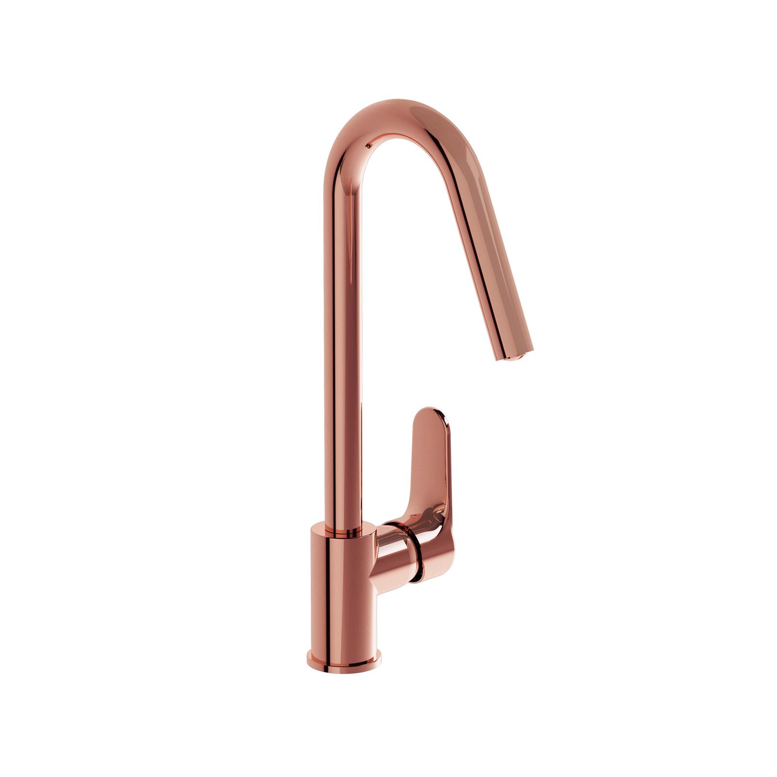 VitrA Bad Spültisch-Einhebelmischer Root Round Ausladung 150mm, Einlochmontage, ohne Ablaufgarnitur G 3/8, Kupfer