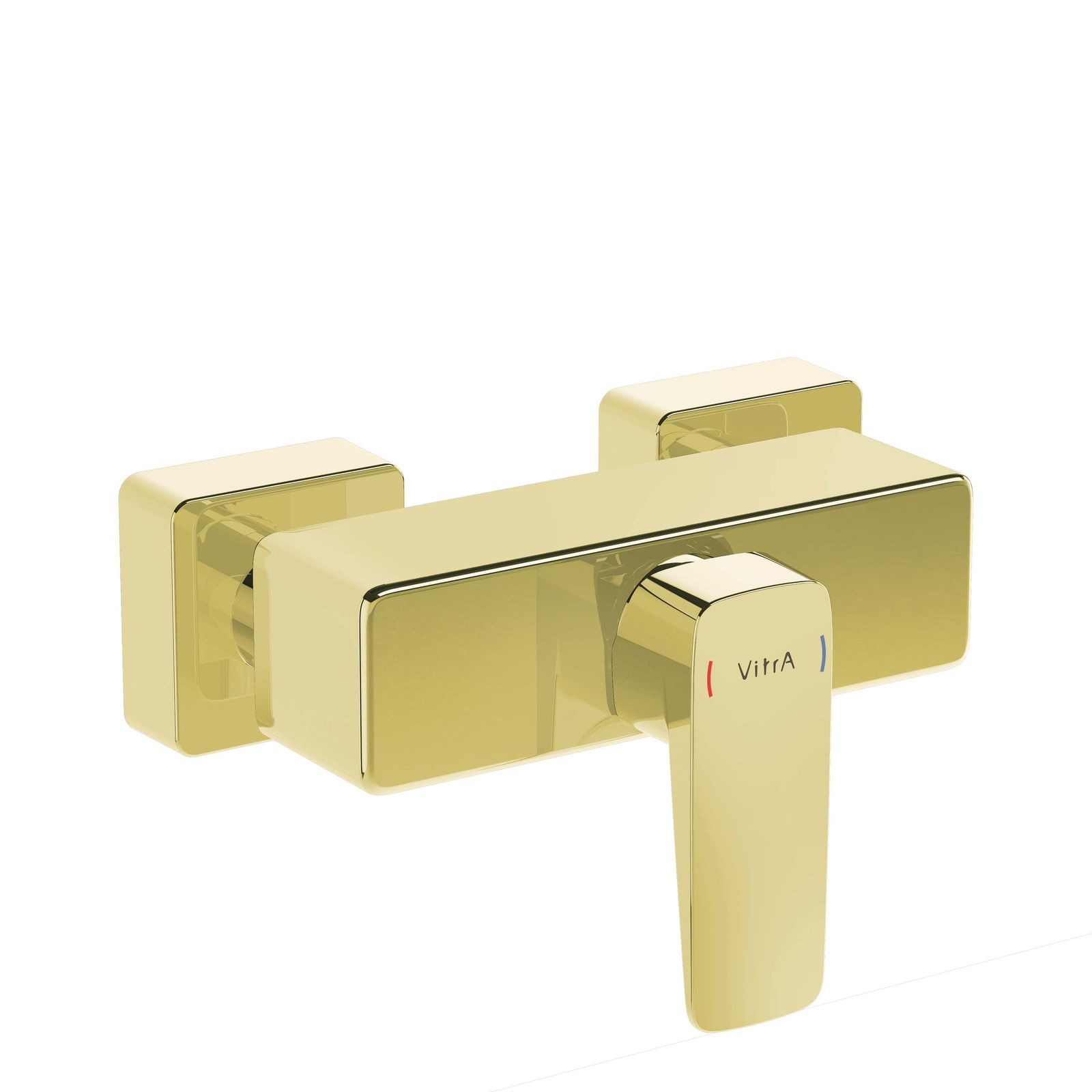 VitrA Bad Brause-Einhebelmischer Root Square Gold, Wandmontage