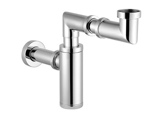 VitrA Bad Raumspar-Siphon chrom, G 1 1/4, Abgangsrohr und Rosette