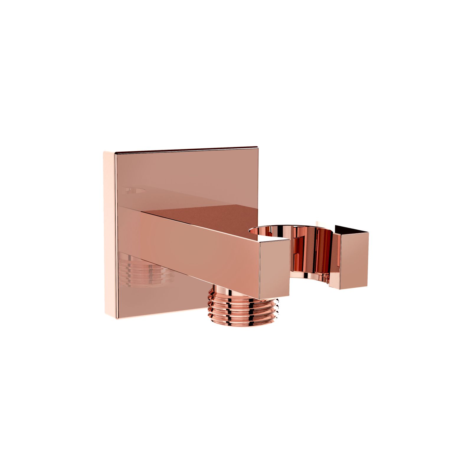 VitrA Bad Wandanschlussbogen Root Square 1/2" mit integrierter Handbrausehalterung, Kupfer
