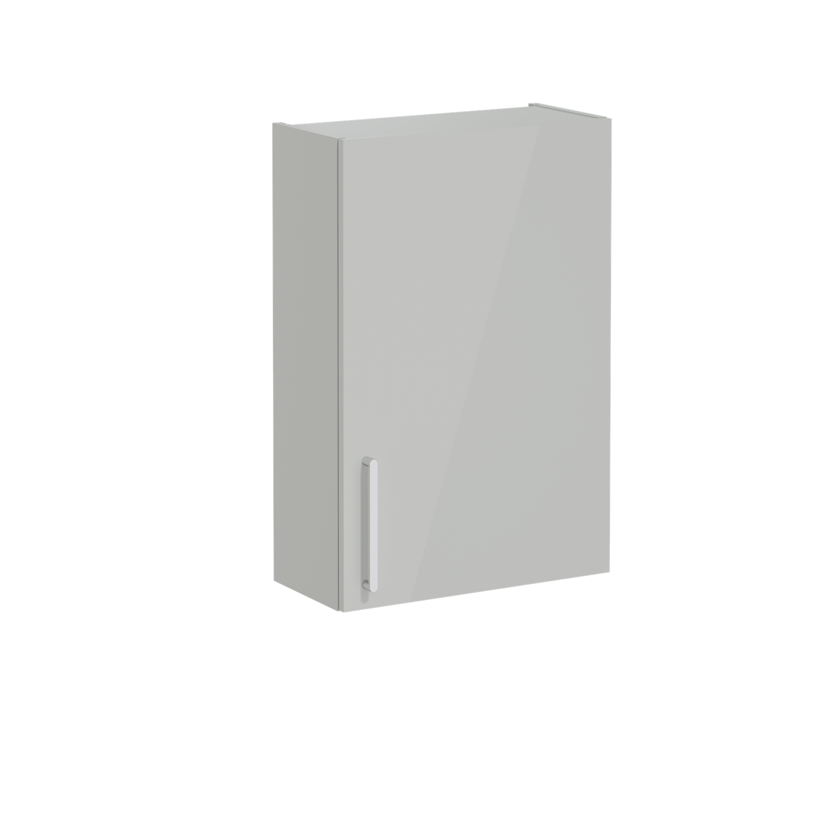 VitrA Bad Oberschrank Root Flat 57x27x85cm, 1 Tür, Türanschlag rechts, Korpus Perlgrau Hochglanz