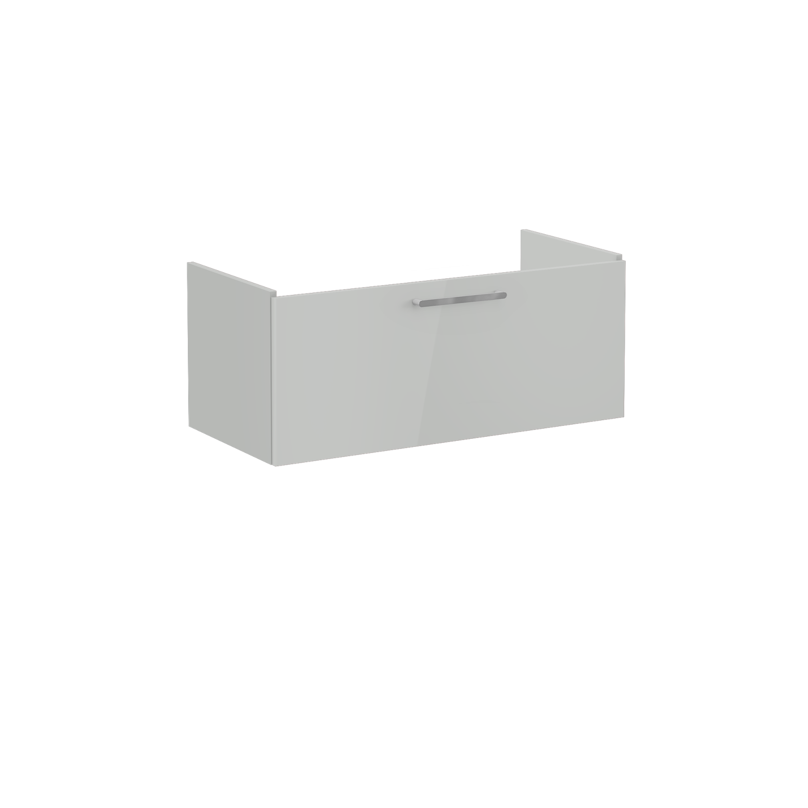 VitrA Bad Waschtisch-Unterschrank Root Flat 96,5x45x40cm, 1 Vollauszug, Korpus Perlgrau Hochglanz
