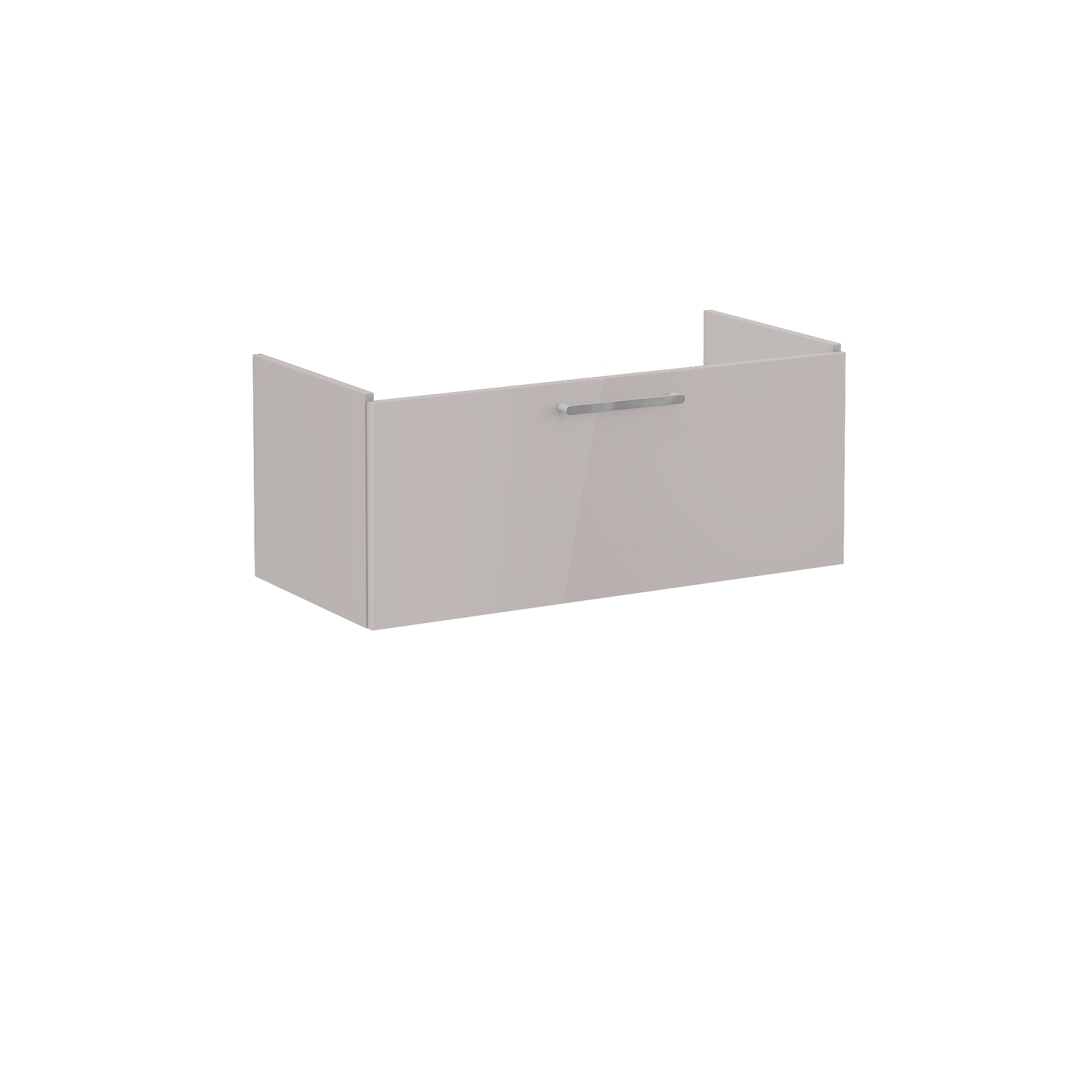 VitrA Bad Waschtisch-Unterschrank Root Flat 96,5x45x40cm, 1 Vollauszug, Korpus Sahara-Beige Hochglanz