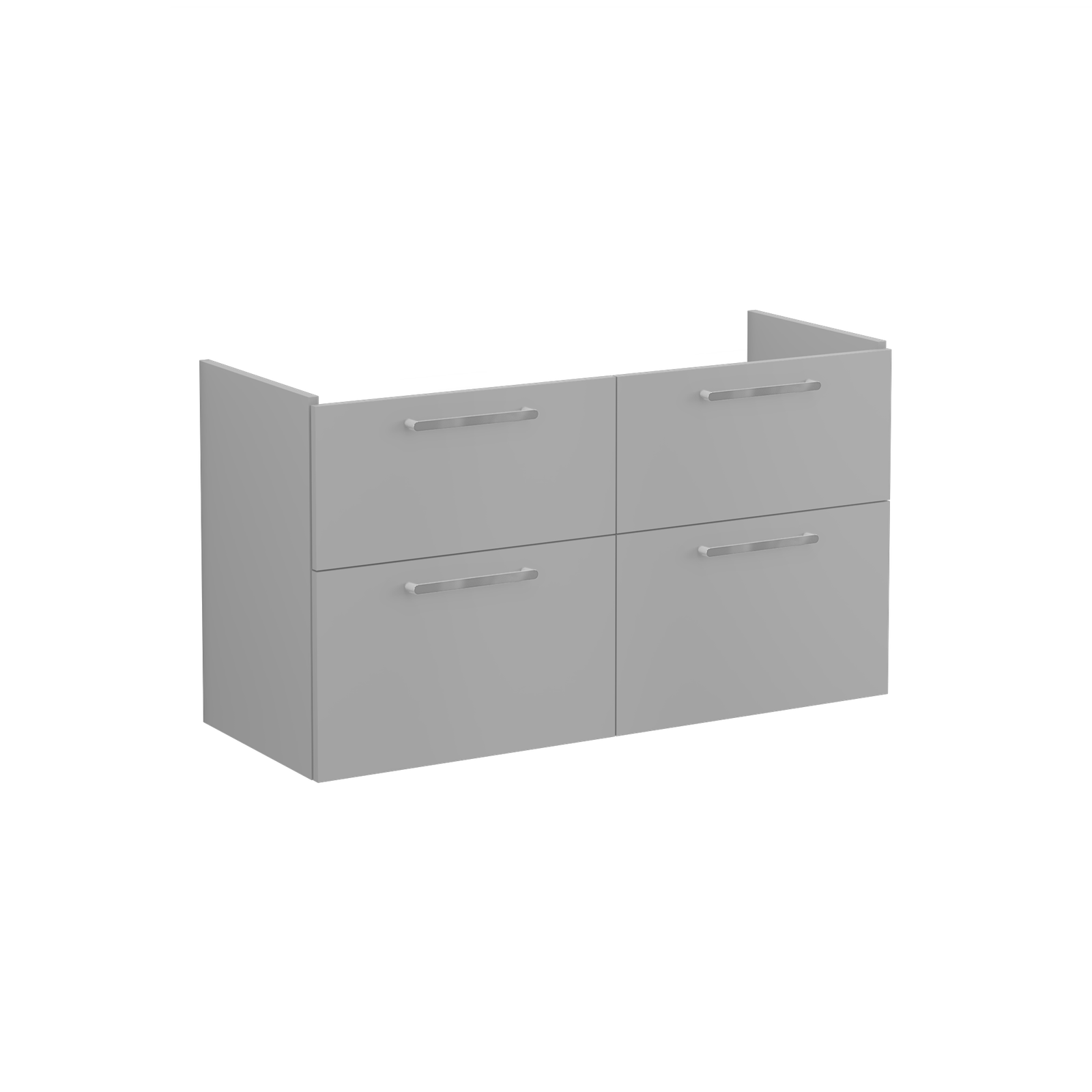 VitrA Bad Waschtisch-Unterschrank Root Flat 117x45x65cm, 4 Vollauszüge, Korpus Felsgrau Matt