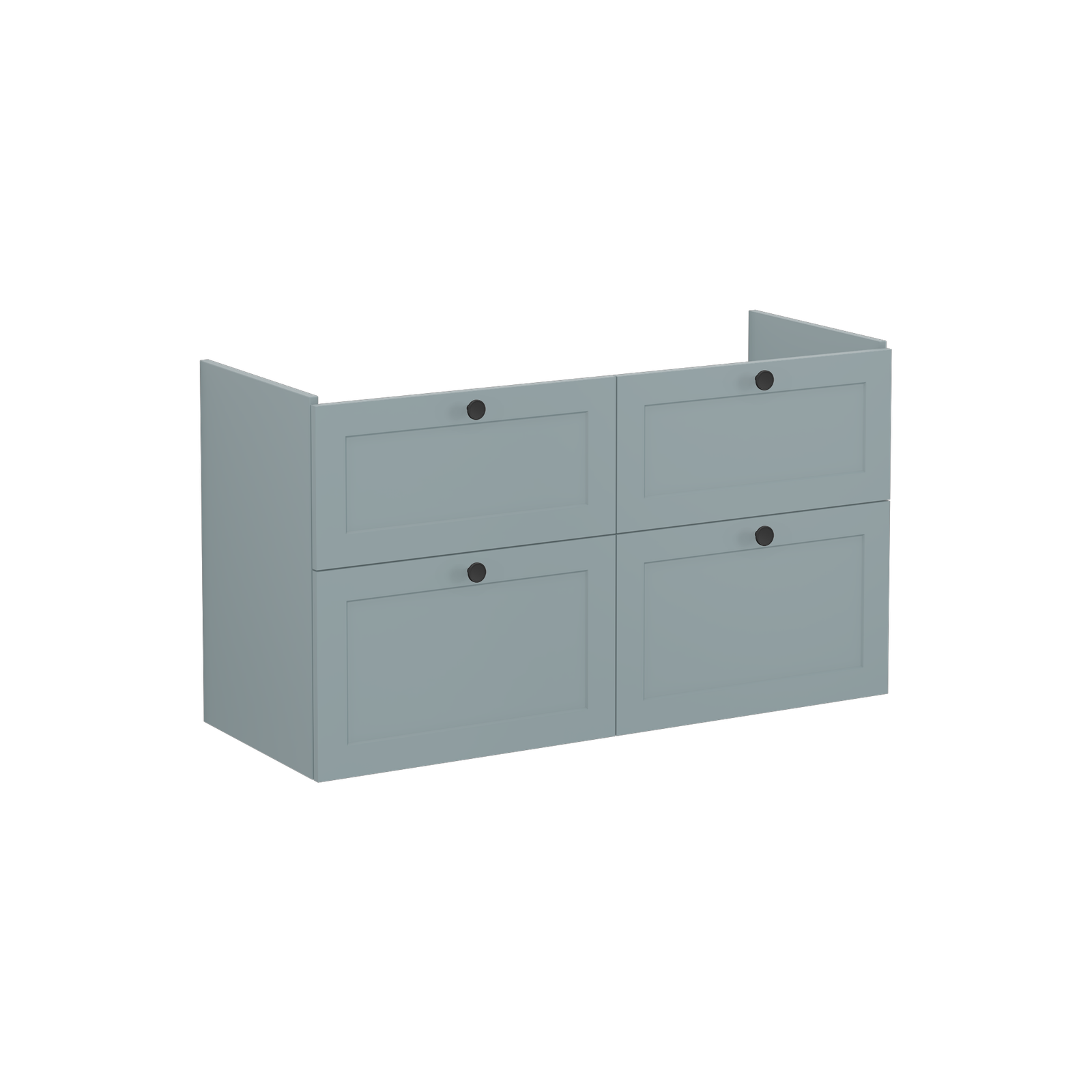 VitrA Bad Waschtisch-Unterschrank Root Classic 117x45x65cm, 4 Vollauszüge, Korpus Fjordgrün Matt
