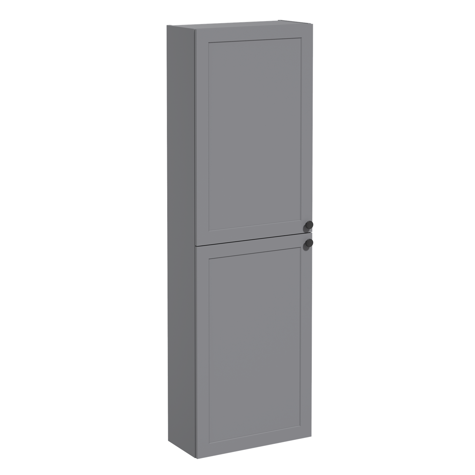 VitrA Bad Hochschrank Root Classic Compact 57x27x180cm, 2 Türen, Korpus Grau Matt