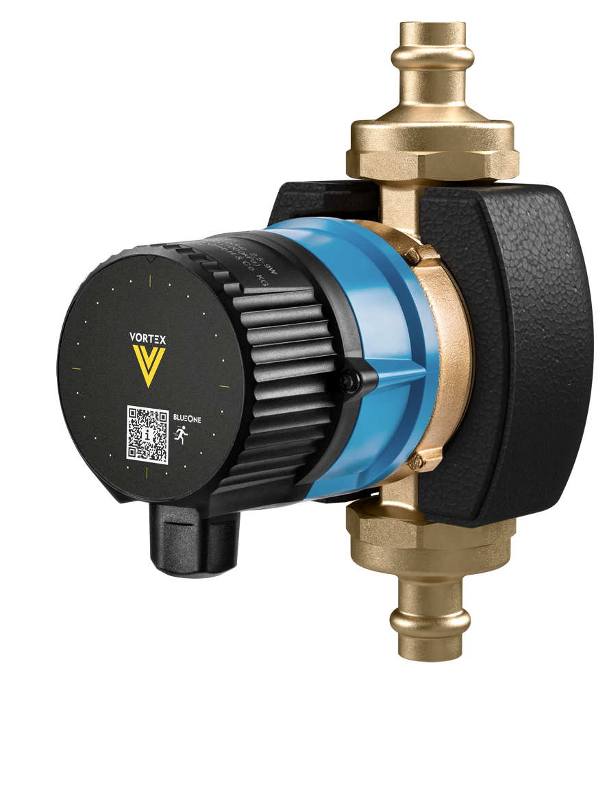 Vortex Trinkwasser-Zirkulationspumpe BWO 155 V Pressfitting Ø 15 mm innen