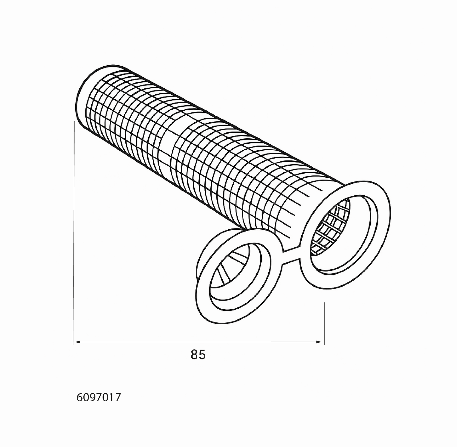 Walraven Siebhülse WIS PS 16 x 85 mm, für M 8, M 10 Gewindestück