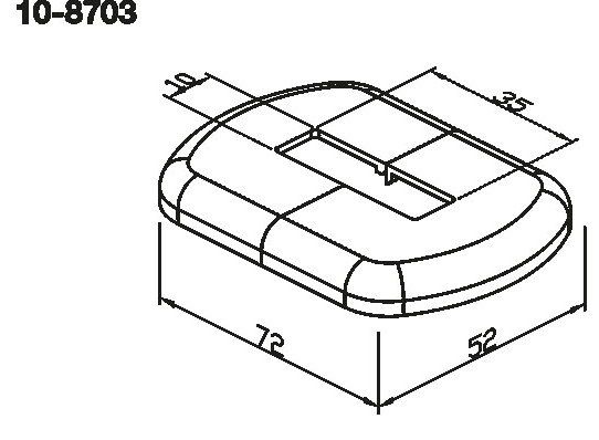Wemefa Kunststoffrosetten Nr. 8703, für Standrohre 35 x 10 mm, weiß, 2-tlg.