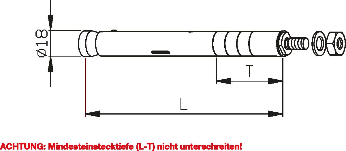 Wemefa Allzweck-Bohrkonsole RHG Nr. 682, L 160 mm, mit M8 Gewindeaufnahme