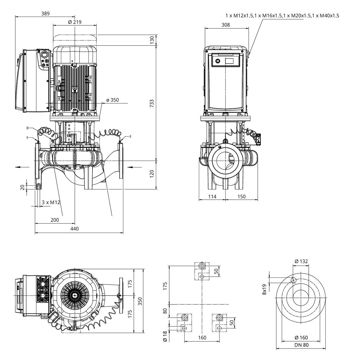 Wilo Trockenläufer-Hocheffizienz-Einzelp Stratos GIGA 80/4-49/18,5-R1-S1,DN80