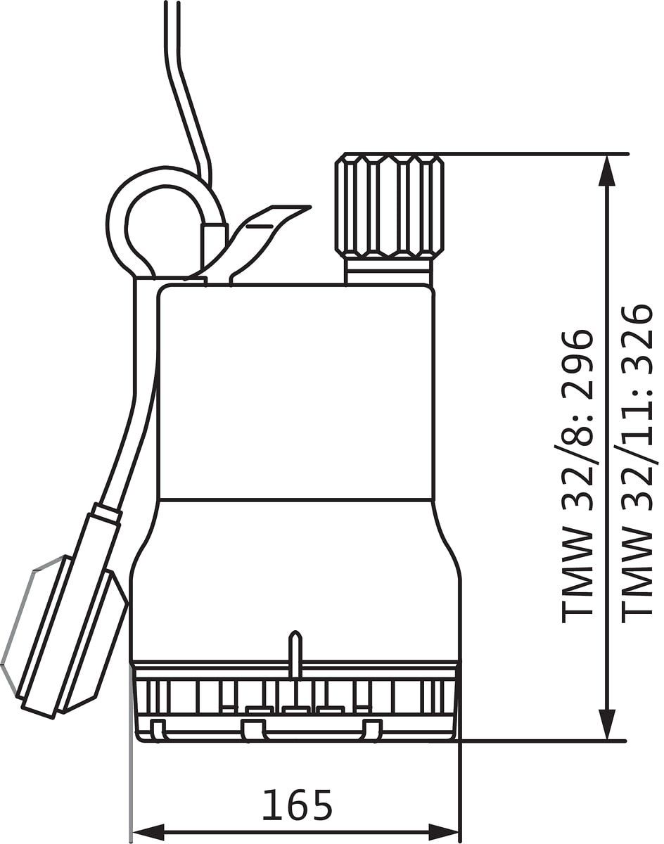 Wilo Schmutzwasser-Tauchmotorpumpe Drain TMW 32/8, 0,37 kW, G 1 1/4, 230 V