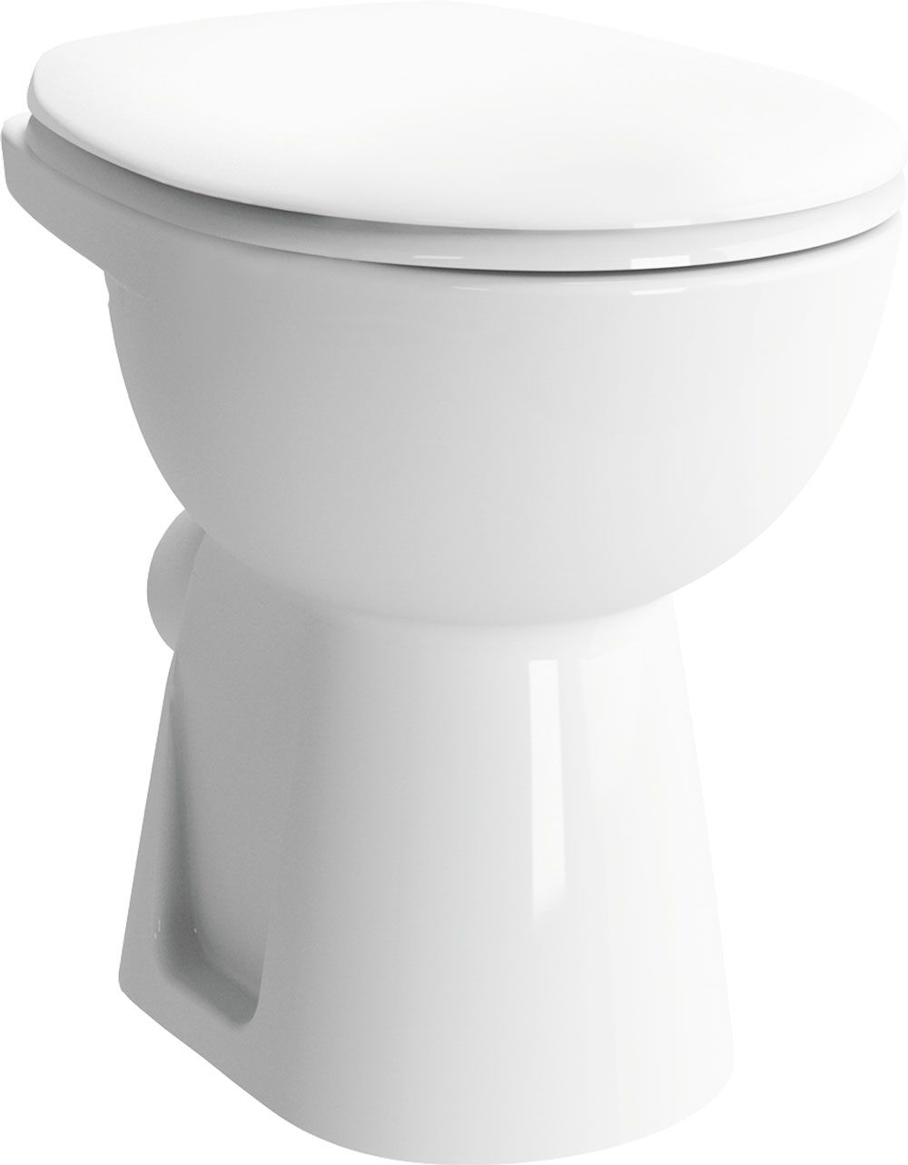 Wisa Stand-Tiefspül-WC Sydney Abgang waagerecht, erhöhte Ausführung +6cm, weiß