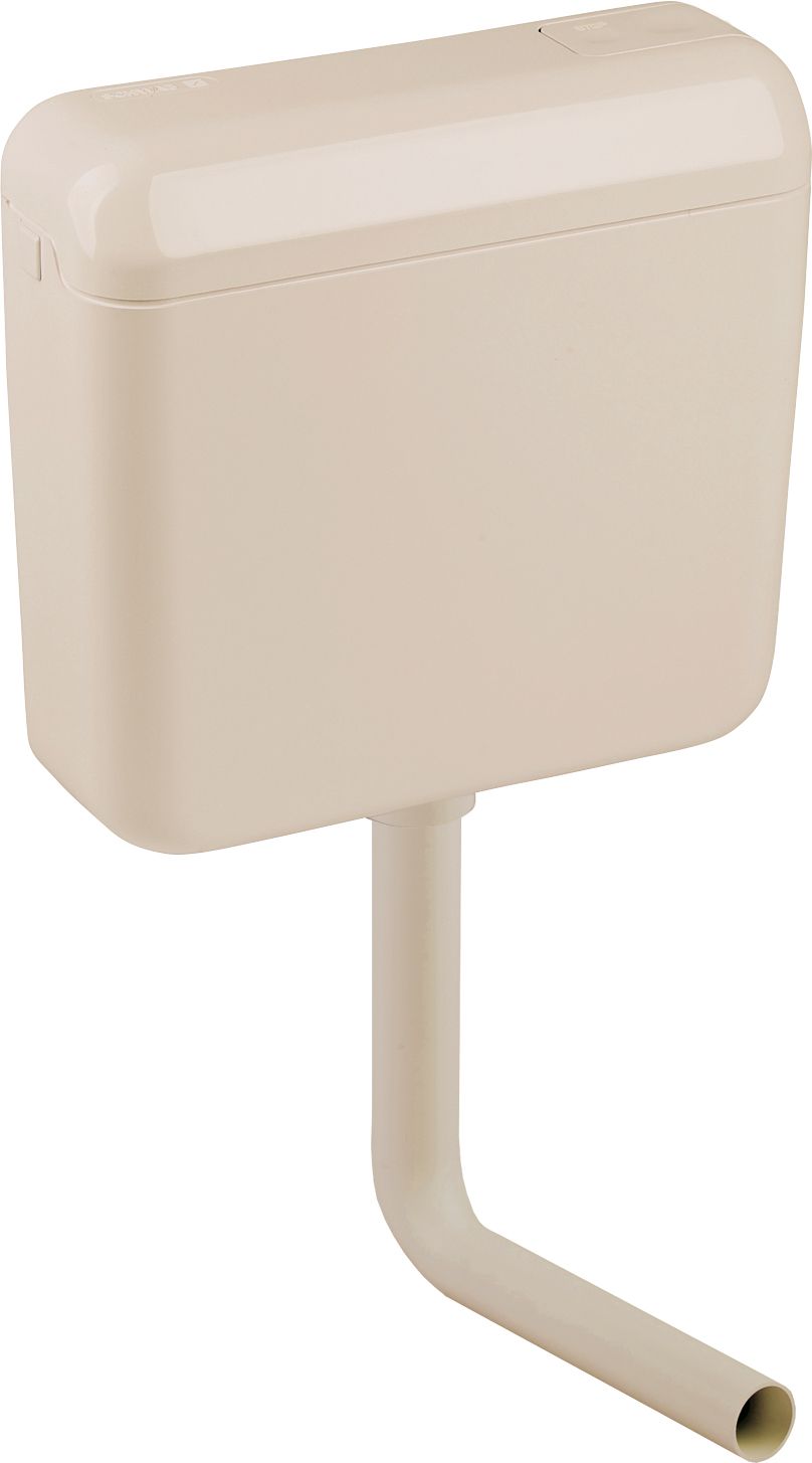 Wisa Aufputz-Spülkasten AP120 tiefhängend, Spülunterbrechung, beige