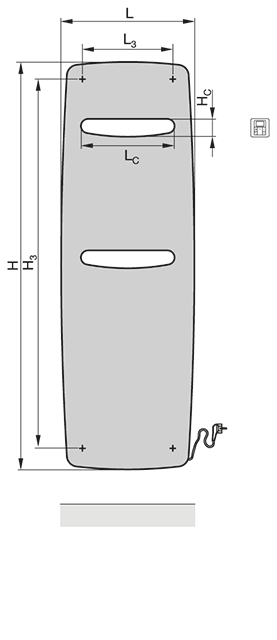 Zehnder Design-Elektroheizkörper Vitalo Spa VITE-180-050/GD, 1800 x 490 mm, schwarz matt