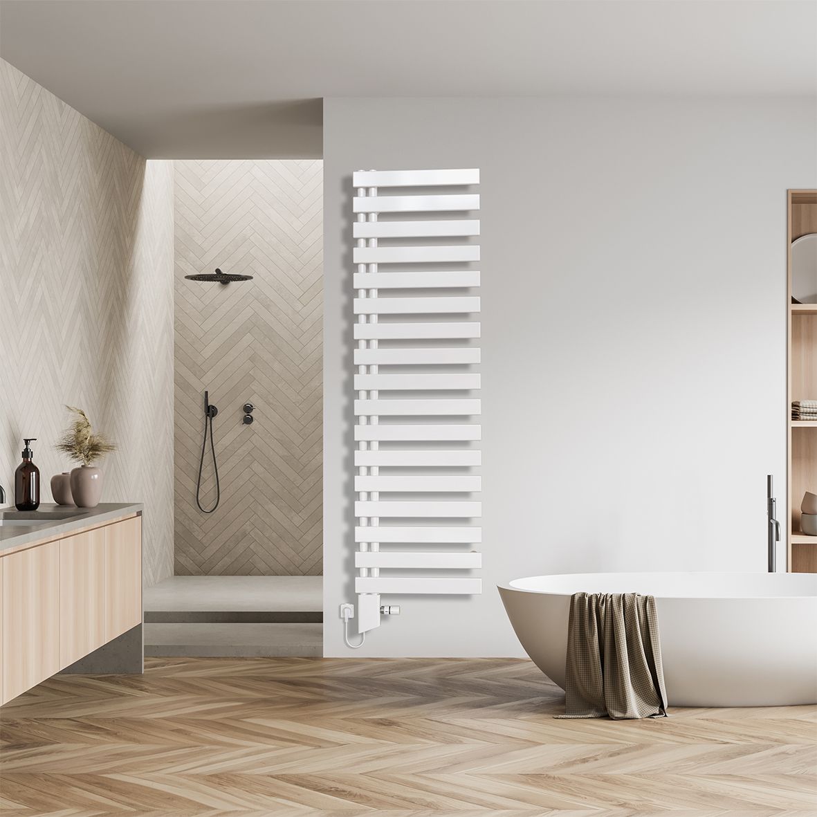 Zehnder Design-Heizkörper Roda Uno ROU-150-060, 1520 x 550 mm, grey Aluminium