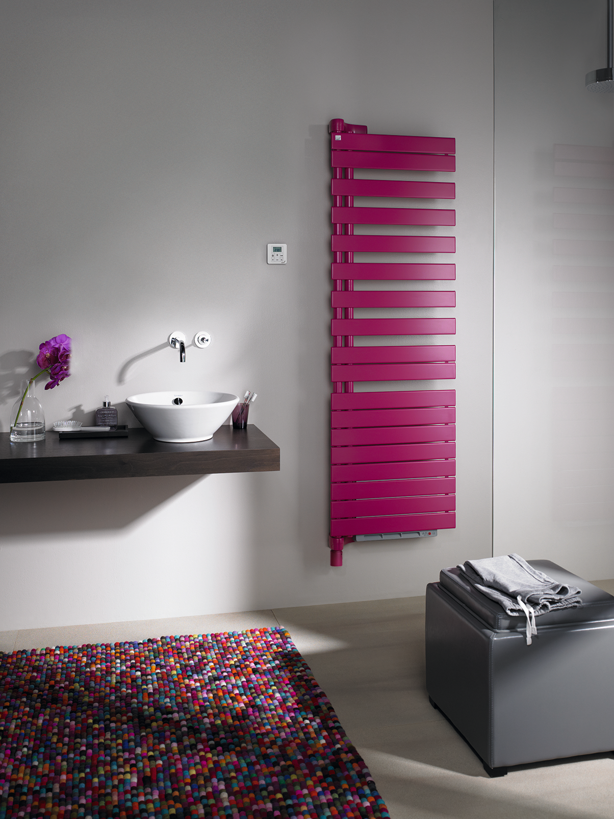 Zehnder Design-Elektroheizkörper Roda Twist Air Spa ROEL-140-55/IPS, 1344 x 550 mm, Volcanic