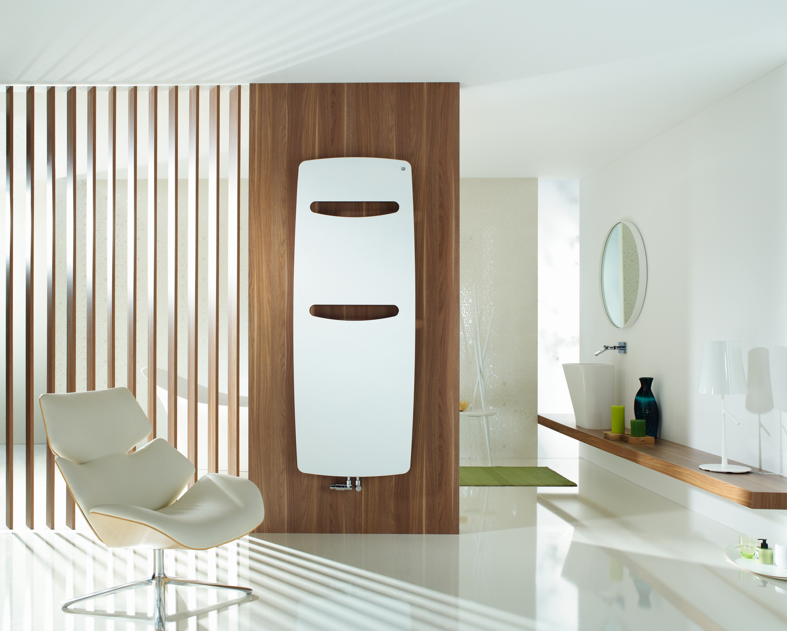 Zehnder Design-Heizkörper Vitalo Spa VIT-120-050, 1200 x 490 mm, Light jeans, Mittelanschluss