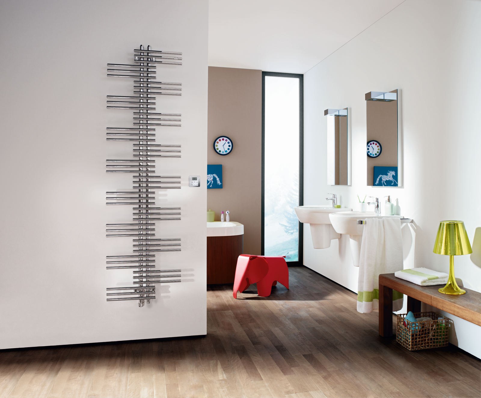 Zehnder Design-Elektroheizkörper Yucca YSE-090-050/GD, 908 x 500 mm, weiss, RAL 9016