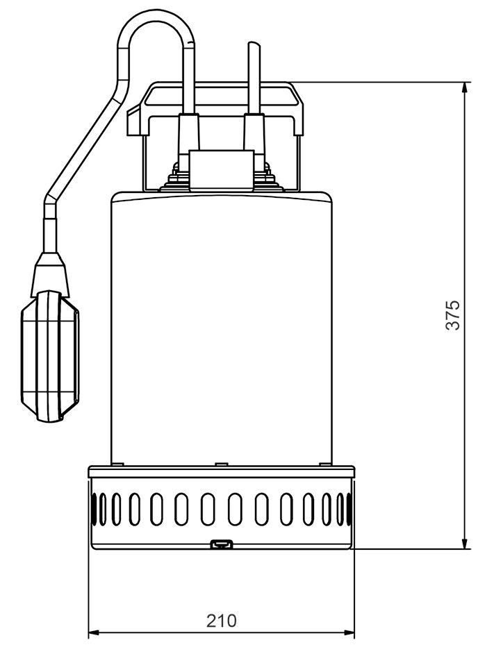 Zehnder-Pumpen Tauchmotorpumpe Drain Inox 90 MA, 4,4 A, P1 550 W, P2 350 W, zur Entwässerung