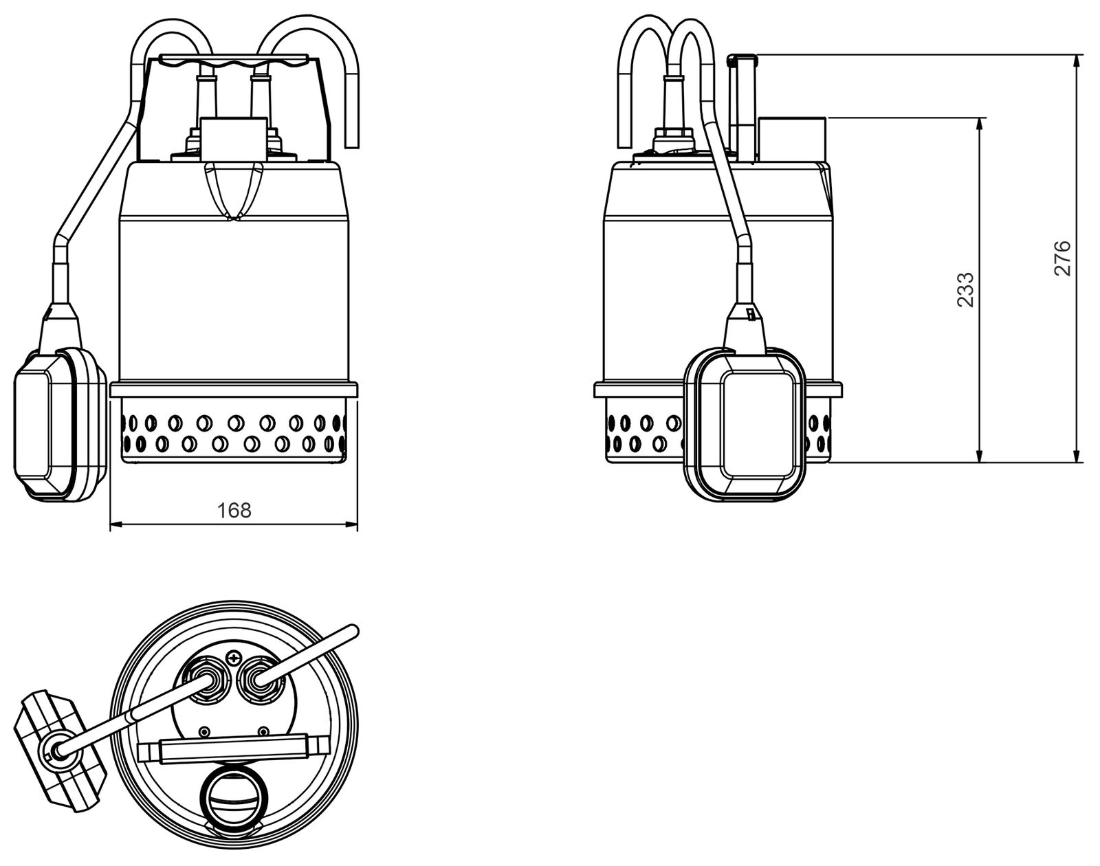 Zehnder-Pumpen Tauchmotorpumpe Drain Inox 50 MA, 2 A, P1 400 W, P2 250 W, zur Entwässerung