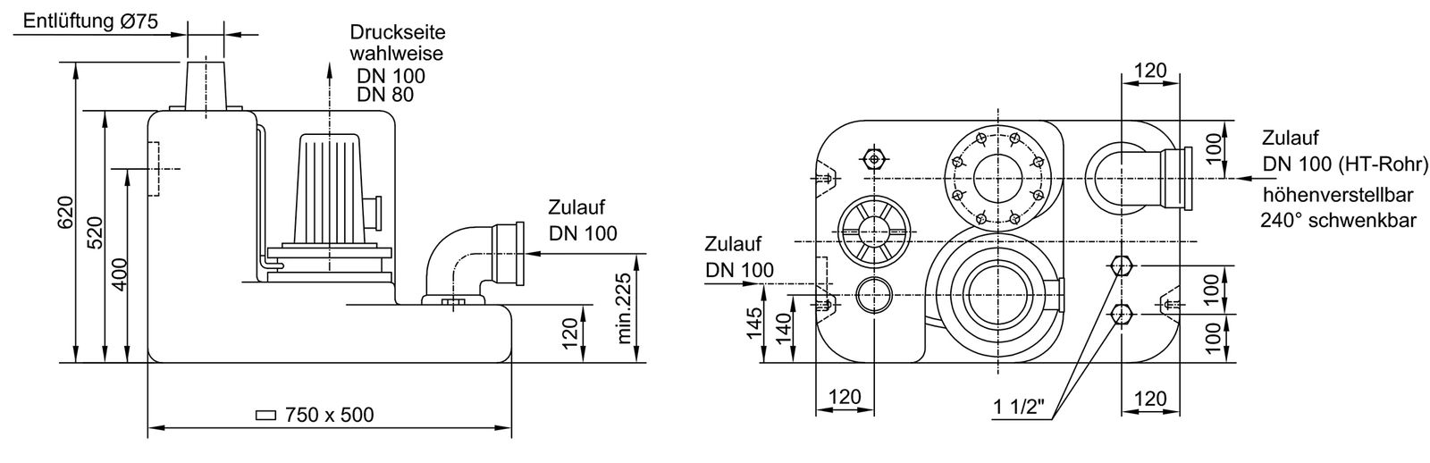 Zehnder-Pumpen Abwasser-Hebeanlage Boy 3,0 D