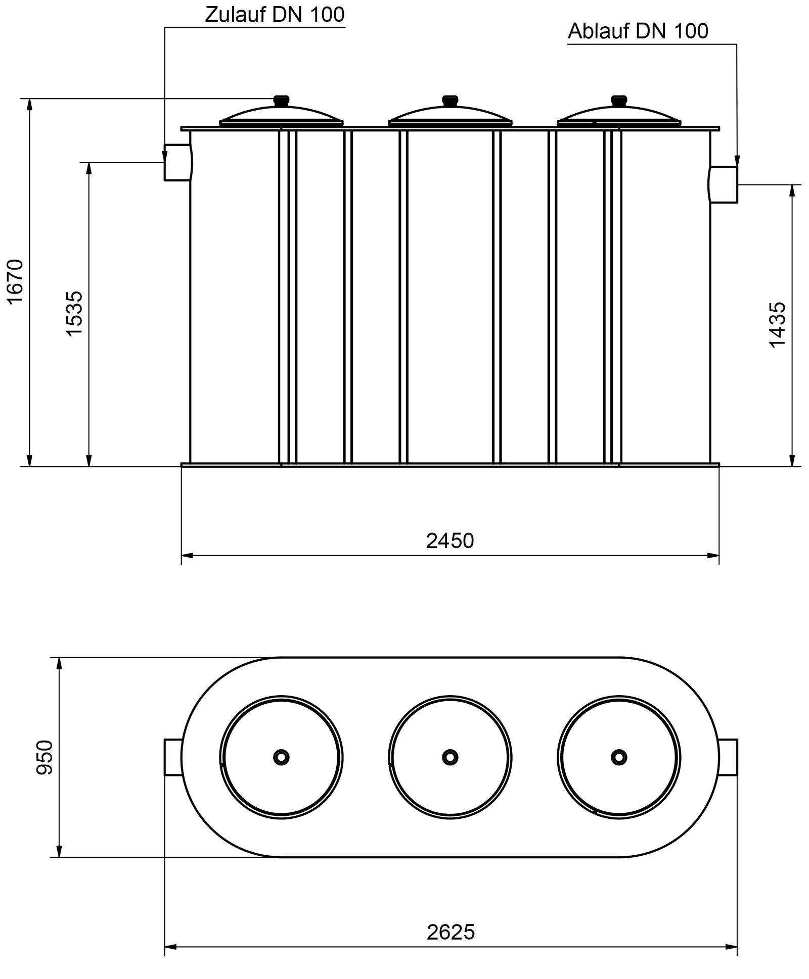 Zehnder-Pumpen Fettabscheider NS 10, DN 150