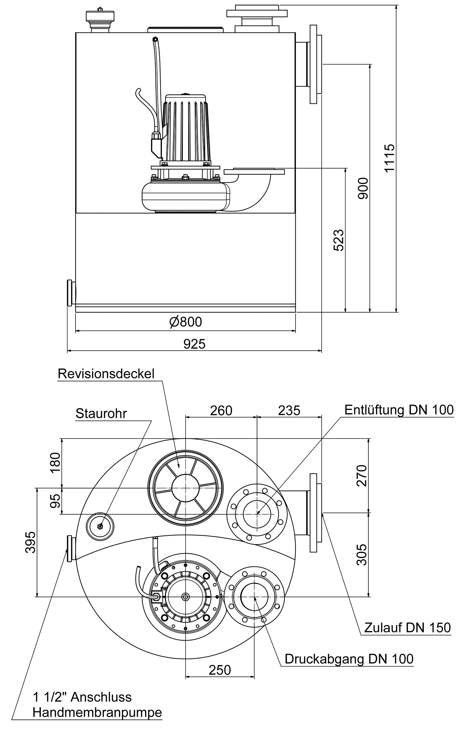 Zehnder-Pumpen Abwasser-Hebeanlage W 80