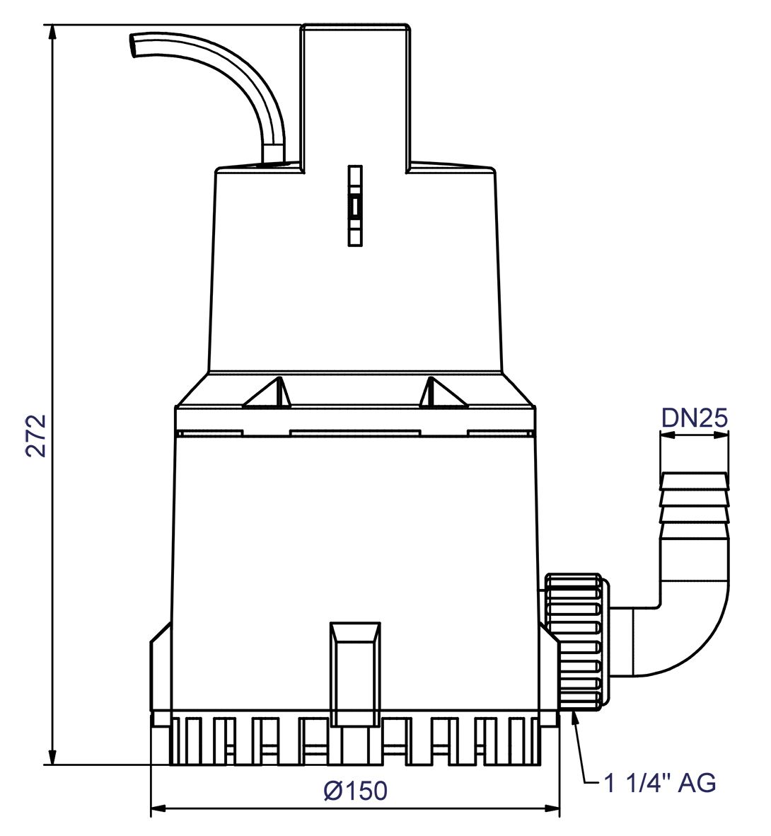 Zehnder-Pumpen Schmutzwasser-Tauchpumpe ZPK 30, Kunststoff